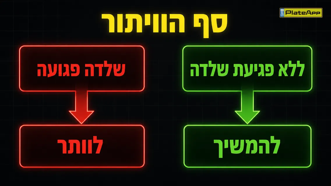 אינפוגרפיקה פשוטה: אם שלדה פגועה – לוותר, אם לא – להמשיך