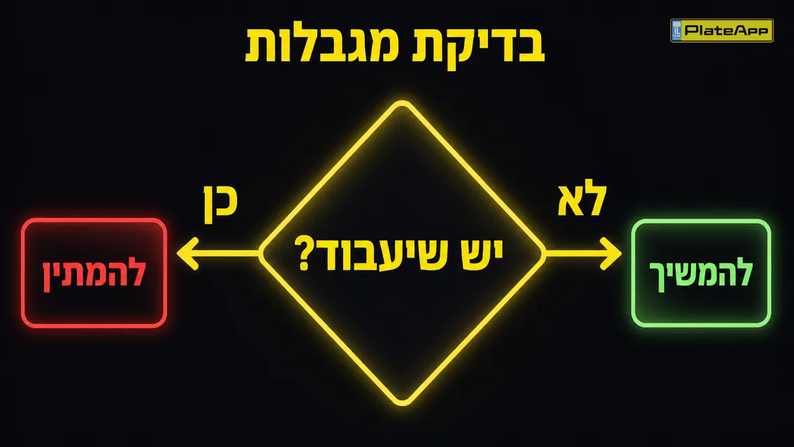 אינפוגרפיקה של החלטה: יש שיעבוד? אם כן ממתינים, אם לא ממשיכים