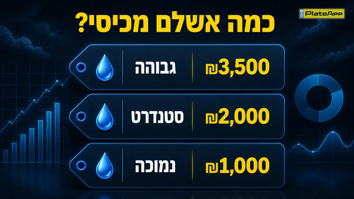 אינפוגרפיקה של שלוש רמות השתתפות עצמית לנזקי טבע